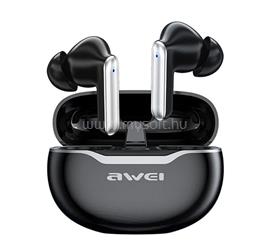 AWEI T50 bluetooth fülhallgató SZTEREO v5.3, zajszűrő + töltőtok, FEKETE / FEHÉR AWEI_T50 small