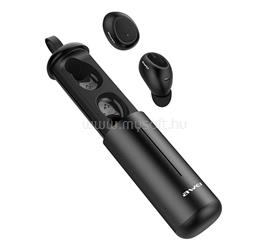 AWEI T55 bluetooth fülhallgató SZTEREO v5.0, extra mini + töltőtok, FEKETE AWEI_T55_B small