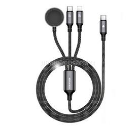 AWEI AWEI töltőkábel 3in1 Type-C - Type-C/lightning, 120cm, FEKETE AWEI_W23_B small