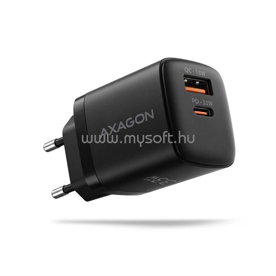 AXAGON ACU-PQ33 PD & QC Wall Charger 33W Black