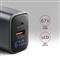 AXAGON ACU-PQ67D PD3.0 & QC4+ 2× OUTPUTS, LCD kijelzővel és két kimenettel (USB-A + USB-C) 67W GaN hálózati töltő ACU-PQ67D small