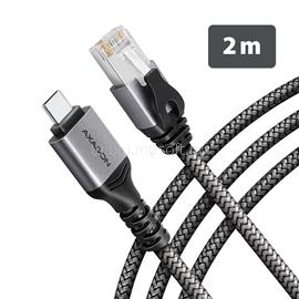 AXAGON ADE-CM20 USB-C Gigabit Ethernet adapter with integrated CAT6 RJ-45 network cable 2m Black ADE-CM20 small