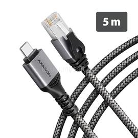 AXAGON ADE-CM30 USB-C Gigabit Ethernet adapter with integrated CAT6 RJ-45 network cable 5m Black ADE-CM50 small