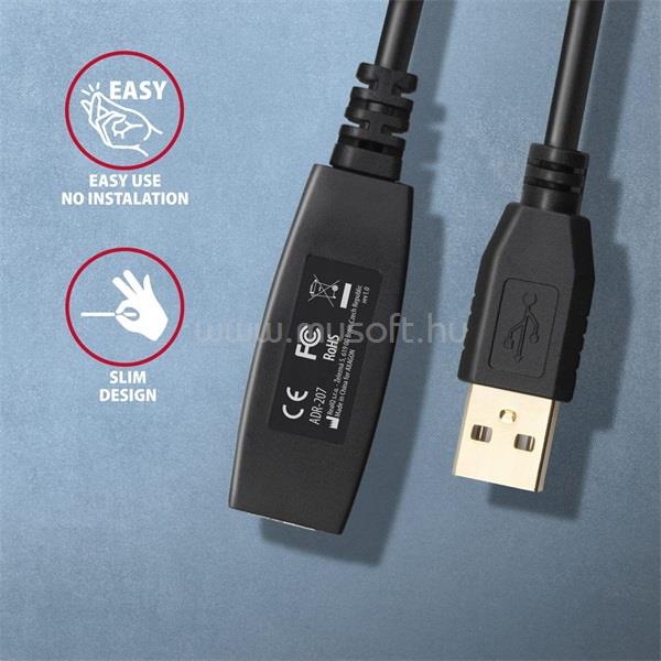 AXAGON ADR-207 7,5m USB repeater kábel