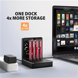 AXAGON ADSA-M2C44 4x M.2 NVMe SSD-hez, PC nélküli lemezklónozási funkcióval USB4 dokkoló állomás ADSA-M2C44 small