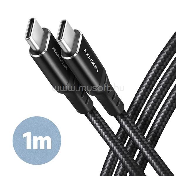 AXAGON BUCM-CM10AB USB 2.0 Type C/Type C  adat- és töltőkábel 1m (fekete)
