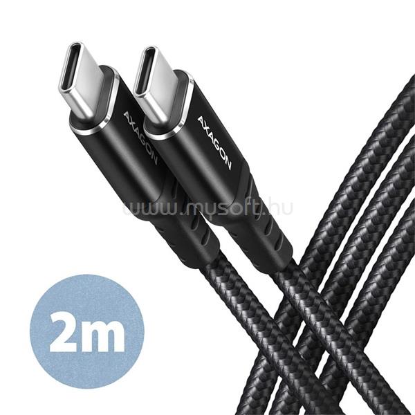 AXAGON BUCM-CM20AB USB 2.0 Type C/Type C  adat- és töltőkábel 2m (fekete)