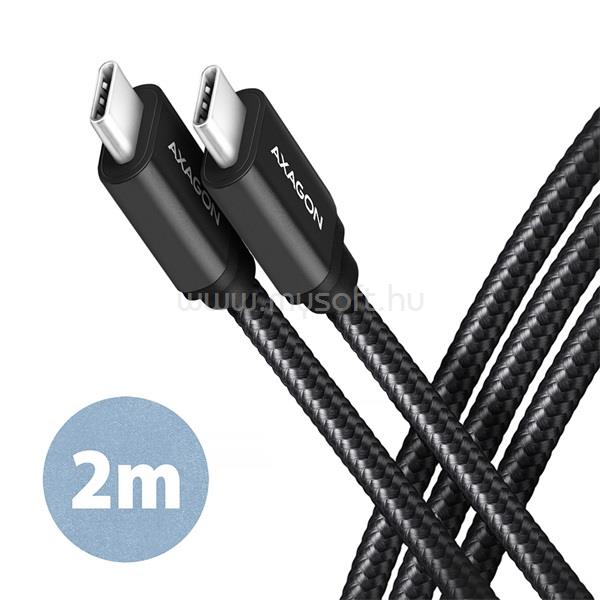 AXAGON BUCM3-CM20AB USB-C 3.2 Gen 1 -  USB-C 2 m fekete kábel