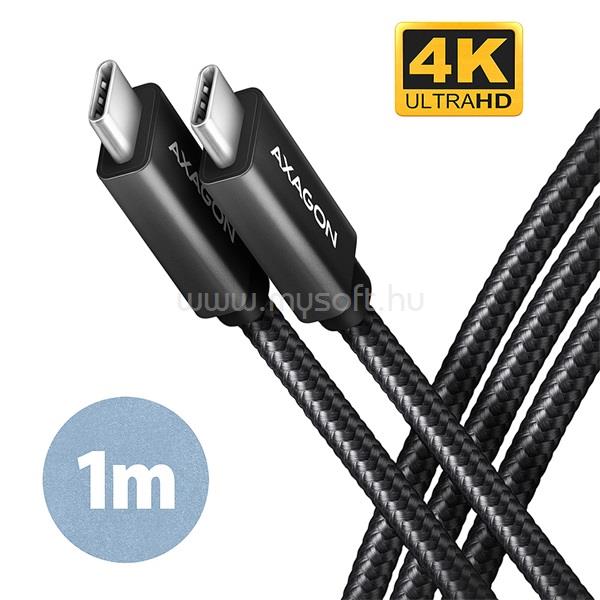 AXAGON BUCM32-CM10AB USB-C 3.2 Gen 2 -  USB-C 1 m fekete kábel