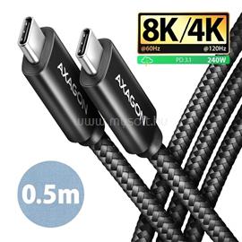AXAGON BUCM4X-CM05AB NewGEN+ 0,5m USB-C Gen 3×2 240W adat- és töltőkábel BUCM4X-CM05AB small