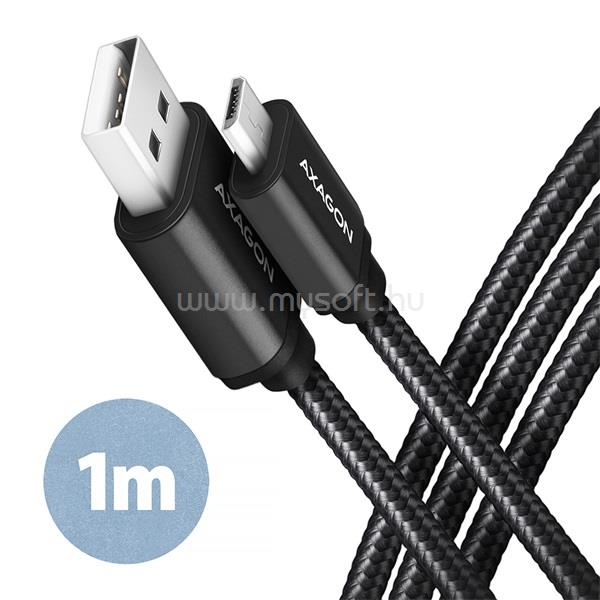 AXAGON BUMM-AM10AB micro USB 2.0 B - USB 2.0 A 1 m kábel (fekete)