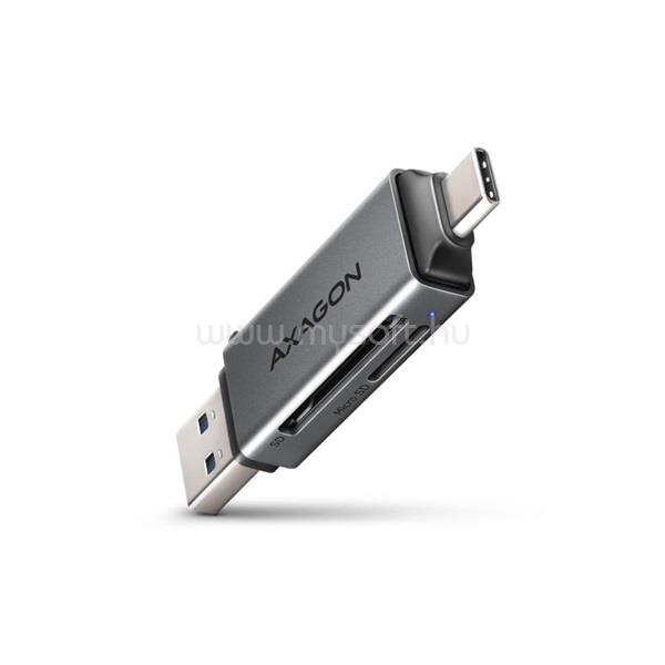 AXAGON CRE-DAC Mobil USB 3.2 Gen 1 USB-C + USB-A SD/microSD mini kártyaolvasó