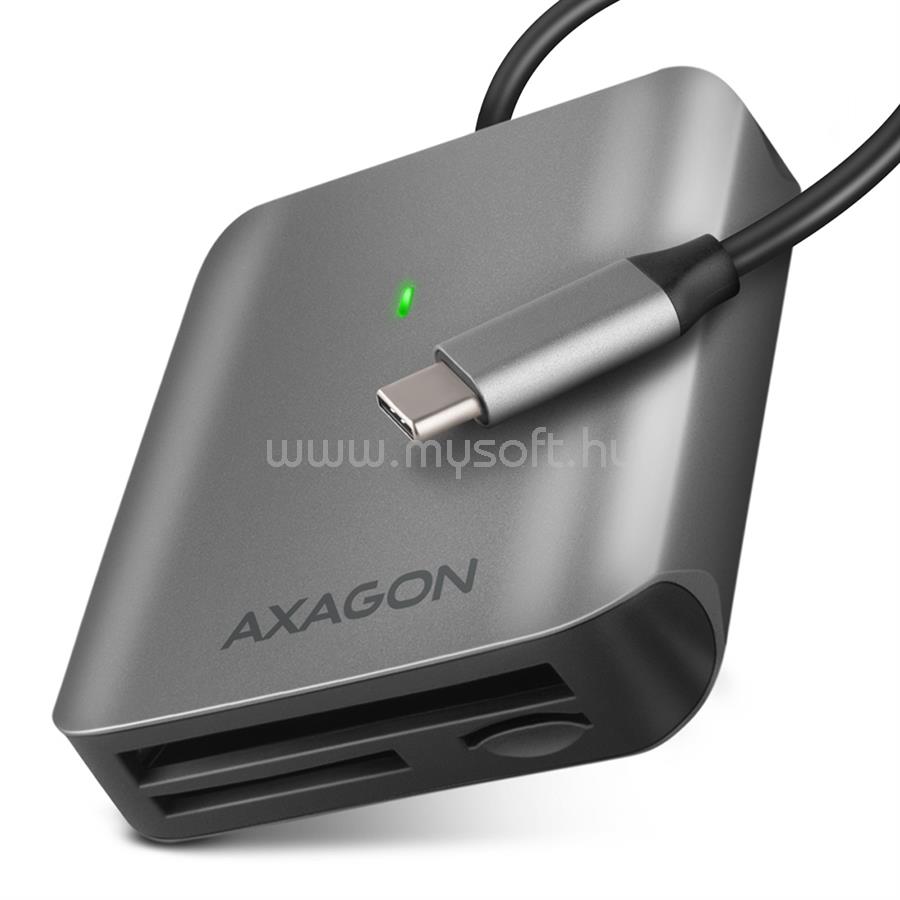 AXAGON CRE-S3C USB-C 3.2 SD/microSD/CF külső kártyaolvasó