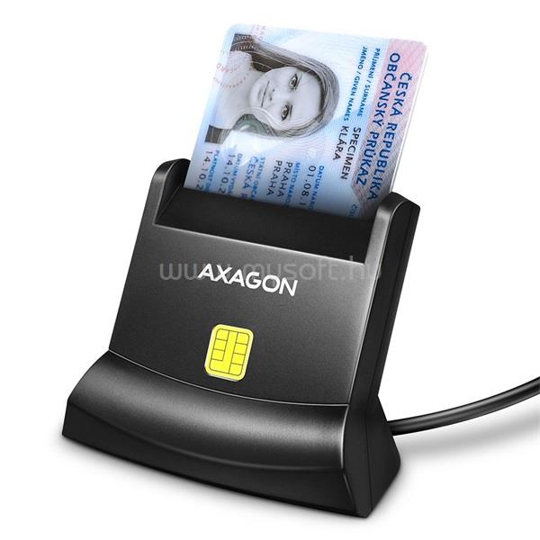 AXAGON CRE-SM4N USB Smart card StandReader okos kártyaolvasó