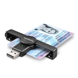 AXAGON CRE-SMP1A USB Smart card PocketReader összecsukható okos kártyaolvasó CRE-SMP1A small