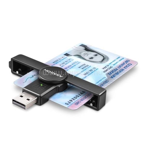 AXAGON CRE-SMP1A USB Smart card PocketReader összecsukható okos kártyaolvasó