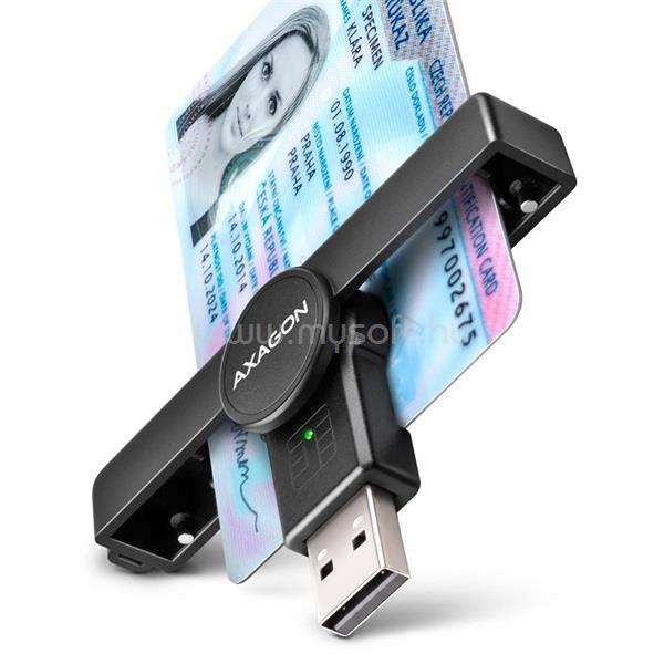 AXAGON CRE-SMPA USB Smart card PocketReader okos kártyaolvasó