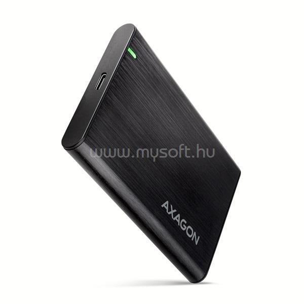 AXAGON EE25-A6C USB 3.2 fekete csavar nélküli külső alumínium 2,5" HDD/SSD ház