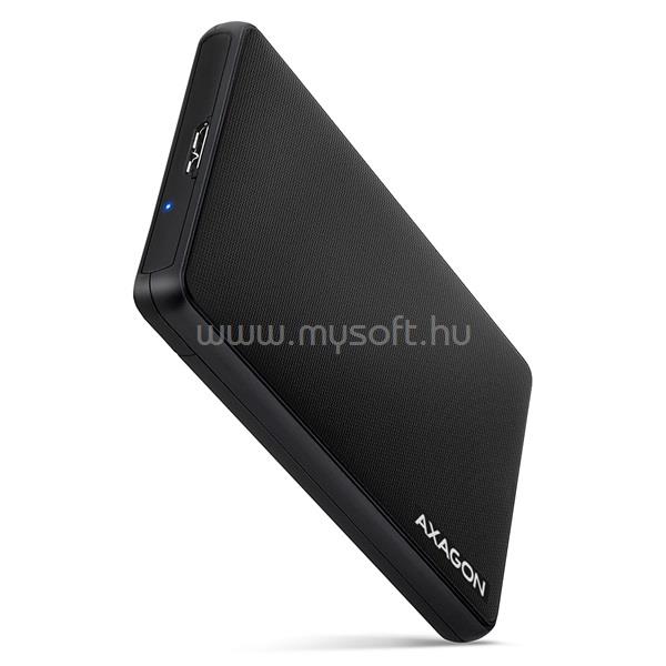 AXAGON EE25-SL USB 3.2 fekete csavar nélküli külső HDD/SSD ház