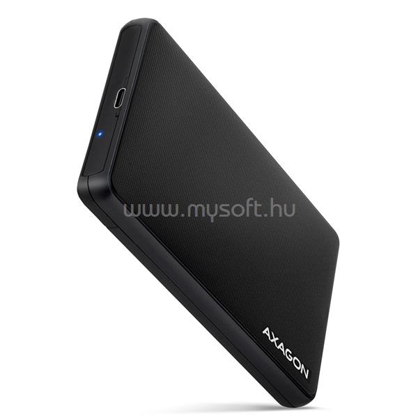 AXAGON EE25-SLC USB 3.2 fekete csavar nélküli külső HDD/SSD ház