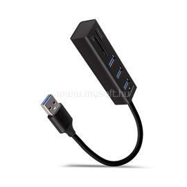 AXAGON HMA-CR3A 3 portos USB3.2. Gen 2 HUB kártyaolvasóval (fekete) HMA-CR3A small