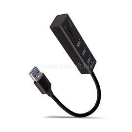 AXAGON HMA-CR3A 3 portos USB3.2. Gen 2 fekete HUB kártyaolvasóval HMA-CR3A small