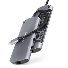 AXAGON HMC-6M2 SUPERSPEED USB-C COMBO ezüstfekete  6IN1 HUB HMC-6M2 small