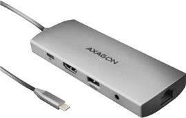 AXAGON HMC-8HLSA USB-C 3.2 Gen 1 3x USB-A + 4K/30Hz HDMI + SD/microSD GLAN Audio PD 100W hub HMC-8HLSA small