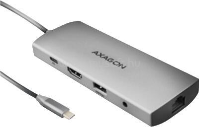 AXAGON HMC-8HLSA USB-C 3.2 Gen 1 3x USB-A + 4K/30Hz HDMI + SD/microSD GLAN Audio PD 100W hub