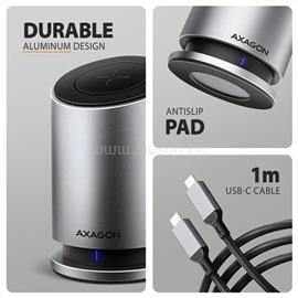 AXAGON HMC-WL9 USB-C 10 Gbps 9in1 hub vezeték nélküli töltéssel HMC-WL9 small