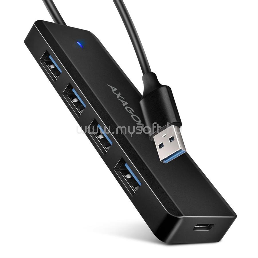 AXAGON HUAX003 utazó 4 portos USB3.0 HUB (fekete)
