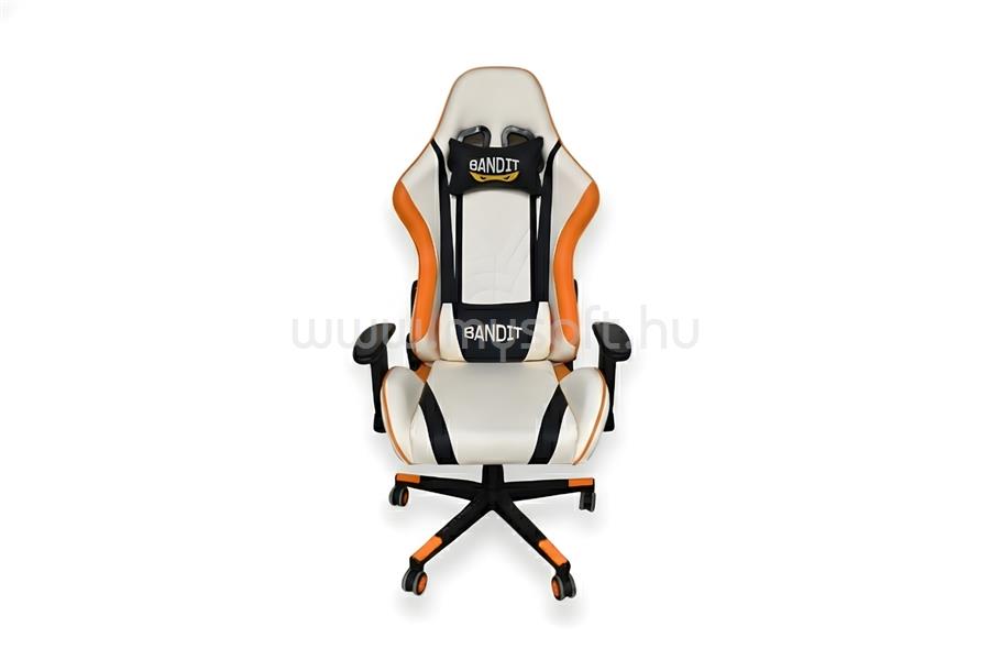 BANDIT Blaze gamer szék (fehér/narancs/fekete)