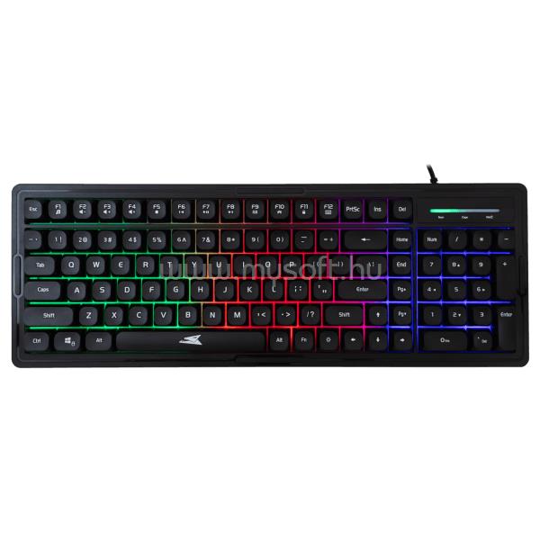 BARACUDA BGC-011B ORCA-B gamer vezetékes billentyűzet + egér angol lokalizáció (fekete)