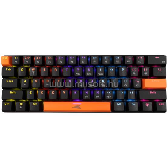 BARACUDA BGK-03111B/R-US DOLPHIN-B - Mechanikus gamer billentyűzet piros kapcsolóval - Fekete - US