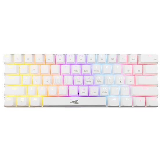 BARACUDA BGK-03211W/R-US DOLPHIN-W - Mechanikus gamer billentyűzet piros kapcsolóval - Fehér - US