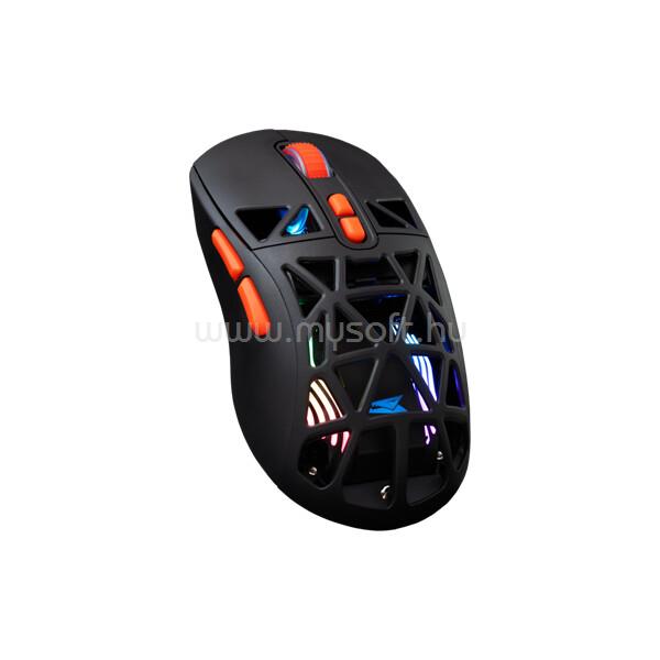 BARACUDA BGM-091B SEAL-B vezetékes gamer egér, 12800 dpi, fekete