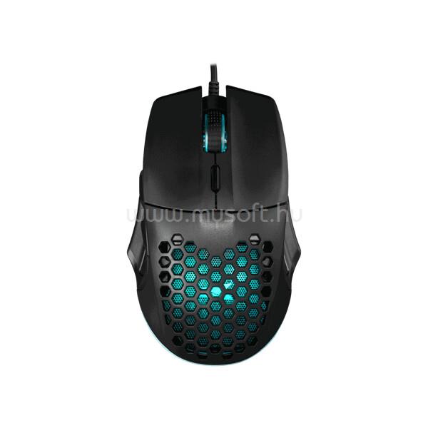 BARACUDA BGM-101B PENGUIN-B vezetékes gamer egér, 3600 dpi, rainbow MX8736B, fekete