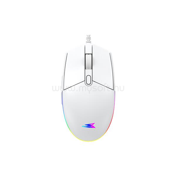 BARACUDA BGM-112W CRAB-W vezetékes gamer egér, 3600dpi, fehér