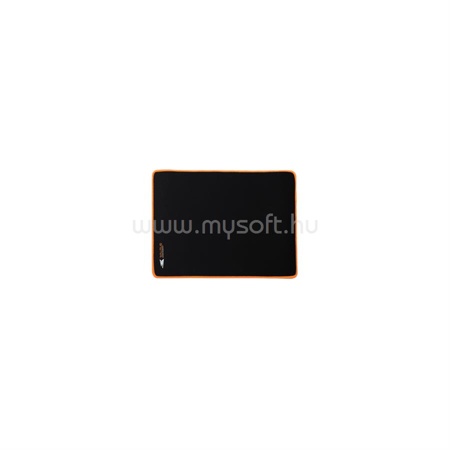 BARACUDA W029915 WALRUS-L, BGMP-21 fekete/narancs szegély gamer szövet egérpad 400x300mm