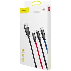 BASEUS töltőkábel 3in1 USB - Type-C/lightning/microUSB, 120cm, FEKETE CAMLT-BSY01 small