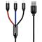 BASEUS töltőkábel 3in1 USB - Type-C/lightning/microUSB, 120cm, FEKETE CAMLT-BSY01 small