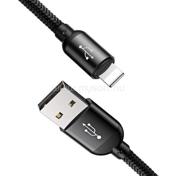 BASEUS töltőkábel 3in1 USB - Type-C/lightning/microUSB, 120cm, FEKETE CAMLT-BSY01 large