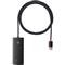 BASEUS LITE USB HUB 4in1 4 USB aljzat 3.0, 200cm, FEKETE WKQX030201 small