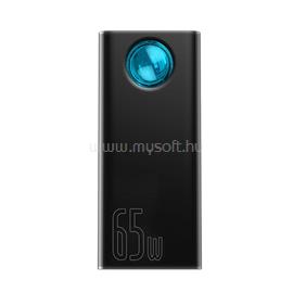 BASEUS AMBLIGHT vésztöltő 4 USB+Type-C+microUSB aljzat 30000mAh, LED kijelző, FEKETE PPLG000101 small