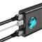 BASEUS AMBLIGHT vésztöltő 4 USB+Type-C+microUSB aljzat 30000mAh, LED kijelző, FEKETE PPLG000101 small