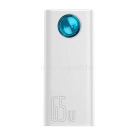 BASEUS AMBLIGHT vésztöltő 4 USB+Type-C+microUSB aljzat 30000mAh, LED kijelző, FEHÉR PPLG000102 small