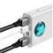 BASEUS AMBLIGHT vésztöltő 4 USB+Type-C+microUSB aljzat 30000mAh, LED kijelző, FEHÉR PPLG000102 small