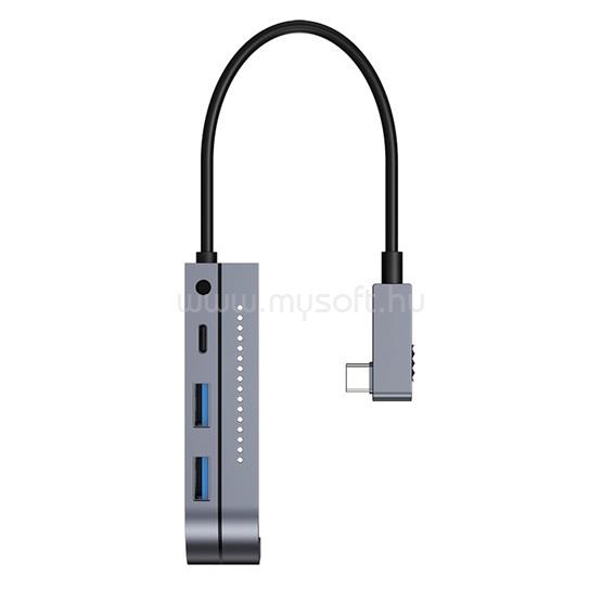 BASEUS Bend Angle No.7 USB Type-C HUB (szürke)
