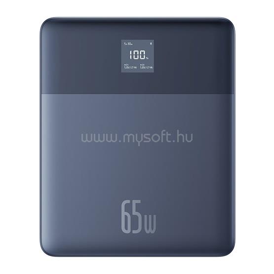 BASEUS Blade2 gyorstöltő powerbank 12000mAh, 65W, kék + 100W USB Type-C, 50cm kábel