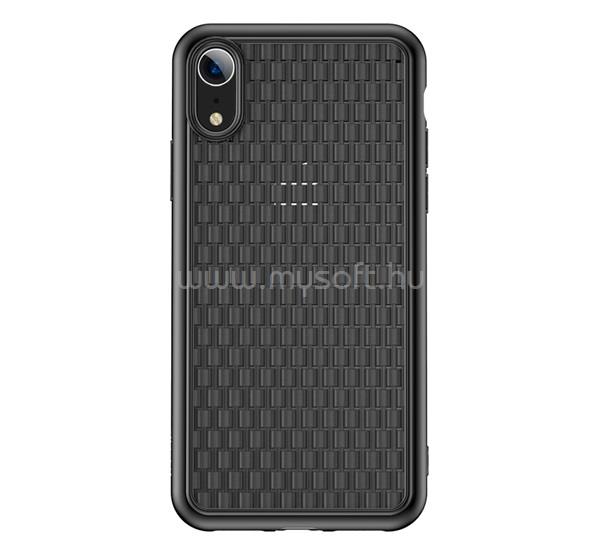 BASEUS iPhone XR 6.1 BV 2. generációs szilikon telefonvédő fonott minta FEKETE